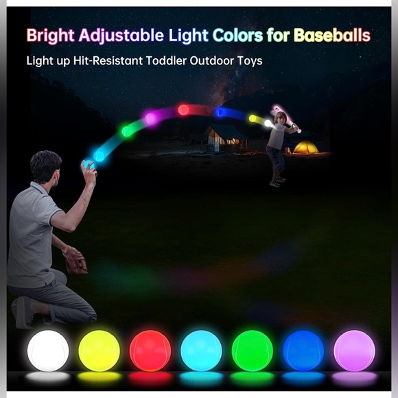 LED Light Up Tee Ball Set for Toddlers Rechargeable PINK Brand New - Picture 4 of 11